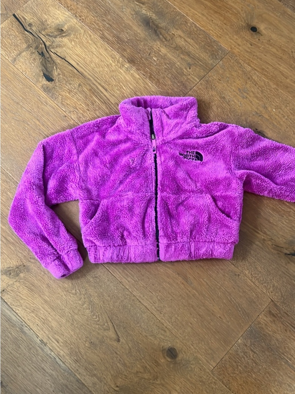 The North Face Bright Purple Cropped Fleece Jacket Size XS (6)